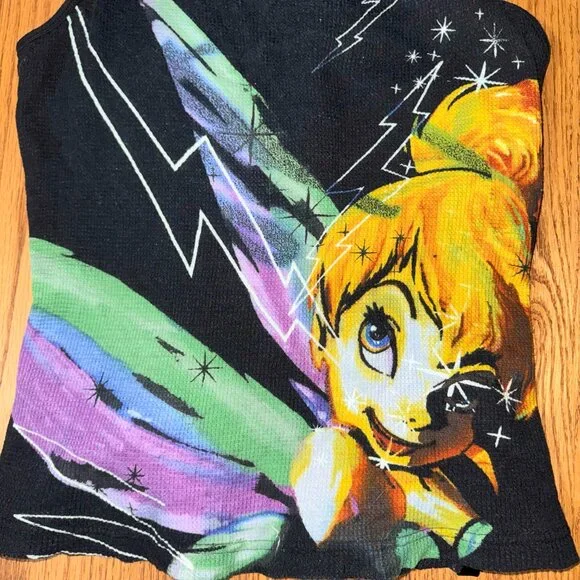 Disney Tinker Bell Purple & Black Pajama Set Women's XL - Picture 4 of 9